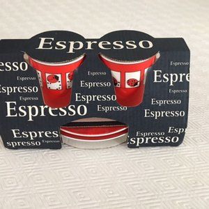 Happy Valentine's Gift Espresso LADY BUG Coffee  set 2 Cups & 2 Soucers